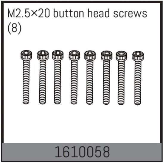 ABSIMA Ersatzteil M2.5×20 button head screws (8 Pcs.) / 1610058