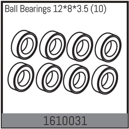 ABSIMA Ersatzteil Ball Bearings 12*8*3.5 (10 Pcs.) / 1610031