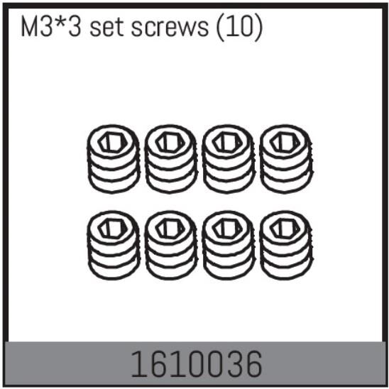 ABSIMA Ersatzteil M3*3 set screws (10 Pcs.) / 1610036