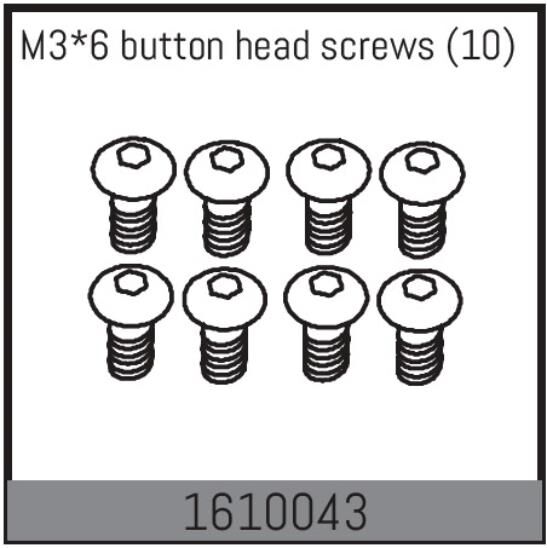 ABSIMA Ersatzteil M3*6 button head screws (10 Pcs.) / 1610043