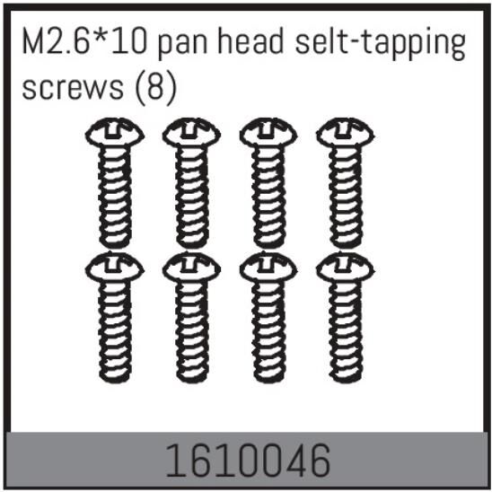 ABSIMA Ersatzteil M2.6*10 pan head selt-tapping screws (8 Pcs.) / 1610046