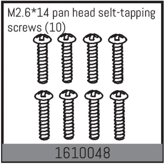 ABSIMA Ersatzteil M2.6*14 pan head selt-tapping screws (10 Pcs.) / 1610048