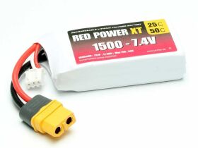 RED POWER LiPo Akku XT 1500 - 7,4V / 15414