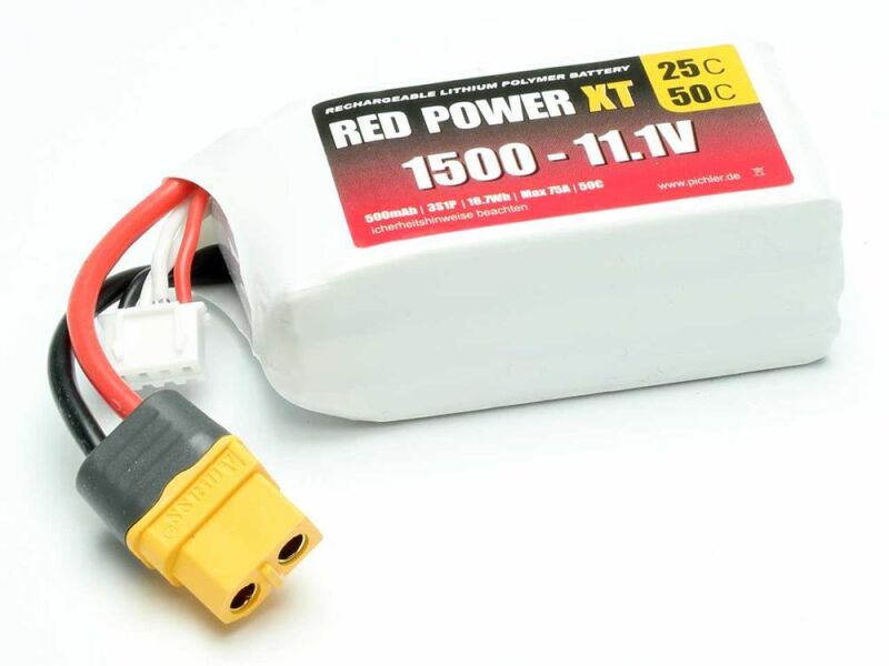 RED POWER LiPo Akku XT 1500 - 11,1V / 15415
