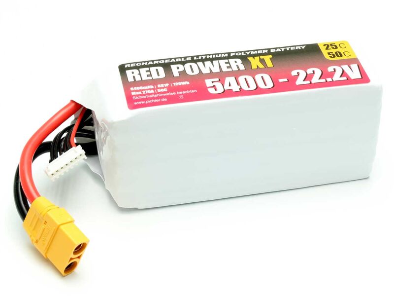 RED POWER LiPo Akku XT 5400 - 22,2V / 15441