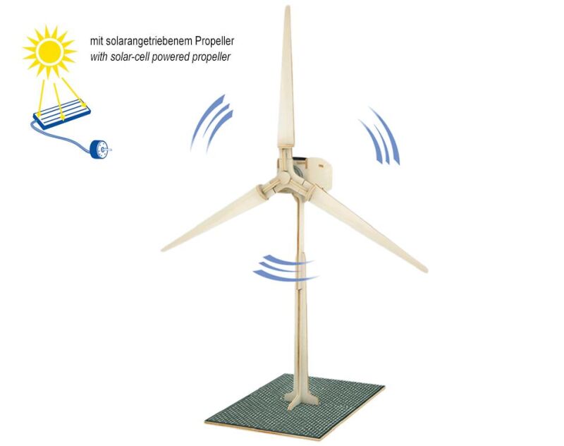 Donau Elektronik Holzbausatz Solar Windrad / M834-2
