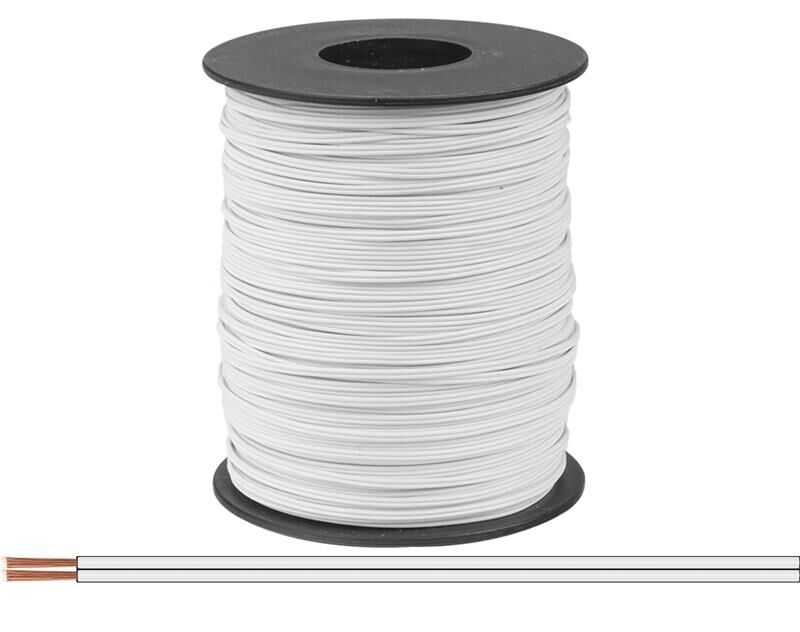 Donau Elektronik Zwillingslitze 0,08 mm² / 100 m weiß-weiß / 114-55-100