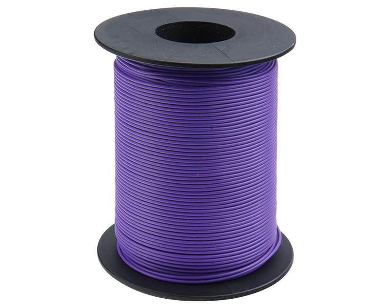Donau Elektronik Kupferschaltlitze 0,25 mm² / 50m auf Spule violett / 125-S50-6