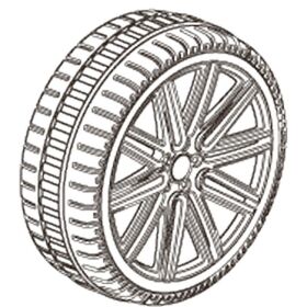 JAMARA Rad Ride-on Audi TTS vorn VE2 / 412065