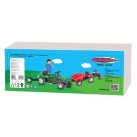 JAMARA Trettraktor mit Hänger Strong Bull grün...