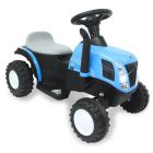 JAMARA Ride-on Traktor New Holland mit Anhänger blau 6V / 460482
