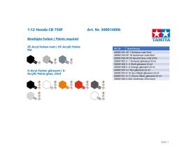 TAMIYA 1:12 Honda CB 750F / 300014006