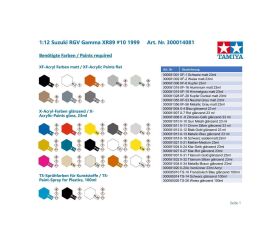 TAMIYA 1:12 Suzuki RGV Gamma XR89 #10 1999 / 300014081