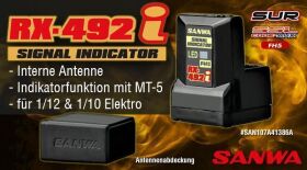 SANWA RX-492i SUR-SSL Empfänger eingebaute Antenne nur EP-Racing / SAN107A41386A