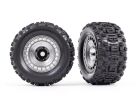 TRAXXAS Sledgehammer-Reifen 3.8 auf Felge mit Abdeckung satin schwarz / TRX9572X
