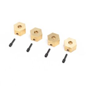 AXIAL Ersatzteil Hex Hubs, Brass (7g) (4): UTB18 / AXI312005