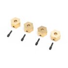 AXIAL Ersatzteil Hex Hubs, Brass (7g) (4): UTB18 / AXI312005