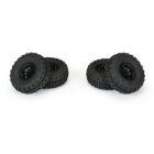 Pro-Line 1/24 Trencher Fr/Rr 1.0" Tires Mounted 7mm Black Impulse (4) SCX24 / PRO1020910