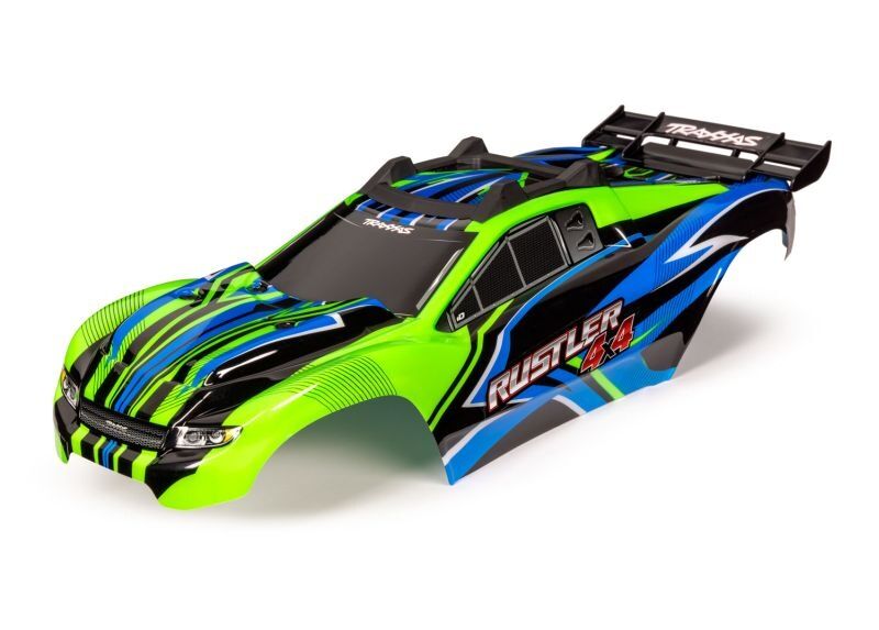 TRAXXAS Karo Rustler 4X4 grün/blau, kpl. lackiert / TRX6734G