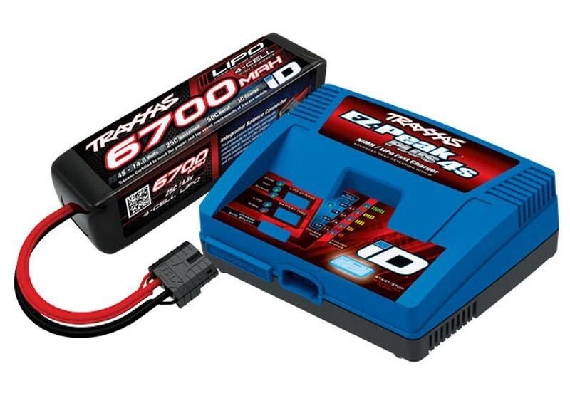 TRAXXAS Wide-Maxx Completer Pack 2981G Lader & 2890X 6700 mAh Lipo Akku / TRX2998G