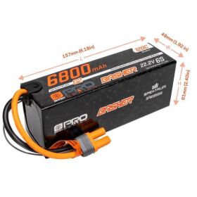 Spektrum 6800mAh 6S 22.2V Smart Pro Basher LiPo 120C IC5...