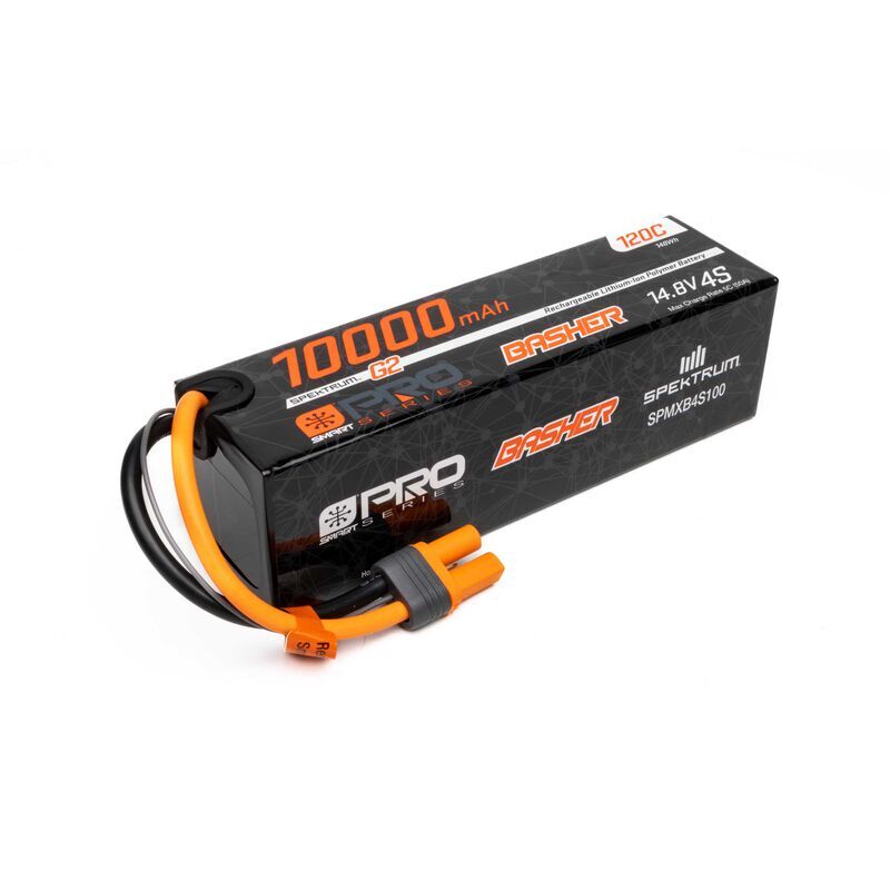Spektrum Akku 10000mAh 4S 14.8V Smart Pro Basher LiPo 120C IC5 / SPMXB4S100