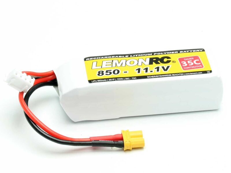 LEMONRC LiPo Akku 850 - 11.1V (35C) / 15707