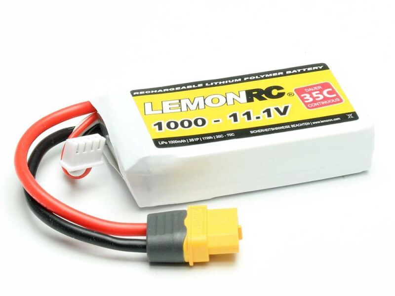 LEMONRC LiPo Akku 1000 - 11.1V (35C) / 15709