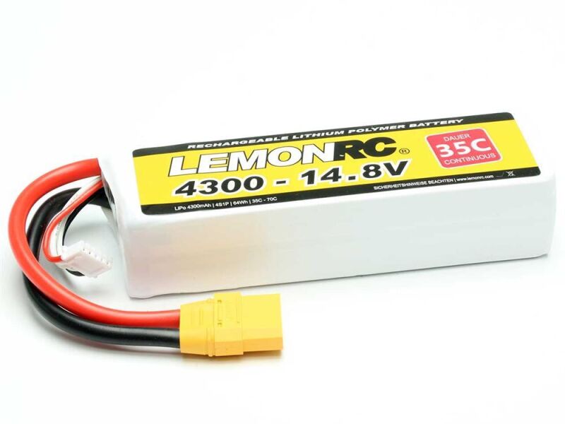 LEMONRC LiPo Akku 4300 - 14.8V (35C) / 15733