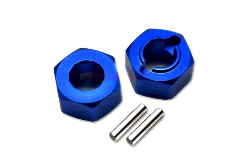 GPM Team Losi Mini-T 2.0 blau ALUMINUM REAR WHEEL HEX ADAPTERS 5MM THICK-4PC SET / GPMLM010RB