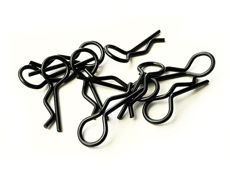 H-SPEED Karosseriesplinte 1/10 metallic Schwarz (10) / HSPX025