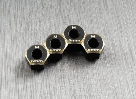 SAMIX Traxxas TRX-4M Sechskant Radmitnehmer Messing 6mm...
