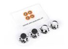 TRAXXAS TRX-4 / TRX-6 Zentral-Felgen-Kappen chrome (2x vo 2x hi) (ben. 8255A Achse / TRX8164X