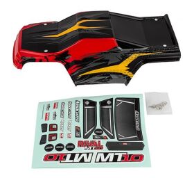 Team Associated RIVAL MT10 Body V2, red/yellow / AE25830