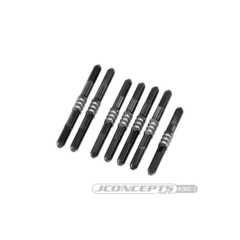 JConcepts - B74.2, 3.5mm Fin Titanium turnbuckle set, black - 7pc. / JCO2802-2