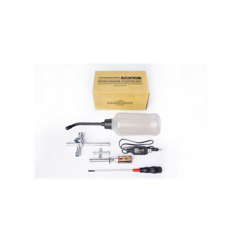 Koswork Nitro Engine Starter Set (w/glow igniter set, fuel bottle, wrenches & screwdriver) / KOS05006