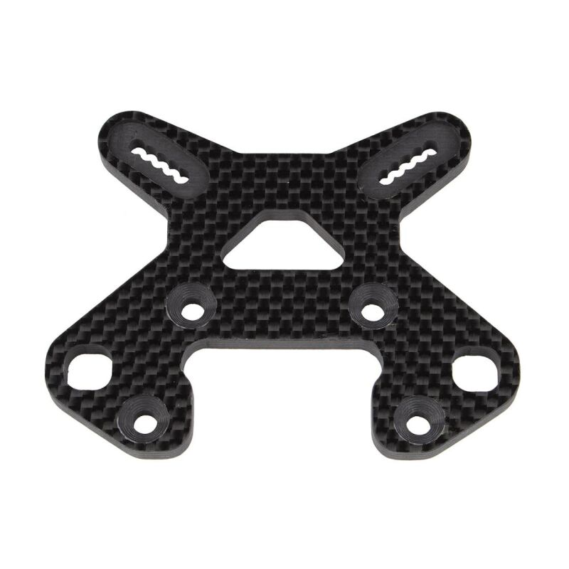 Team Associated RC8B4 FT Front Shock Tower, carbon fiber / AE81503