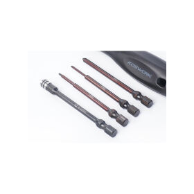 Koswork Mini-Z 4pcs Mini Car Tool Set (H1.5, N4.5, P00 & P1) 1/4" Drive Hex / KOS13204-1/4MINI4