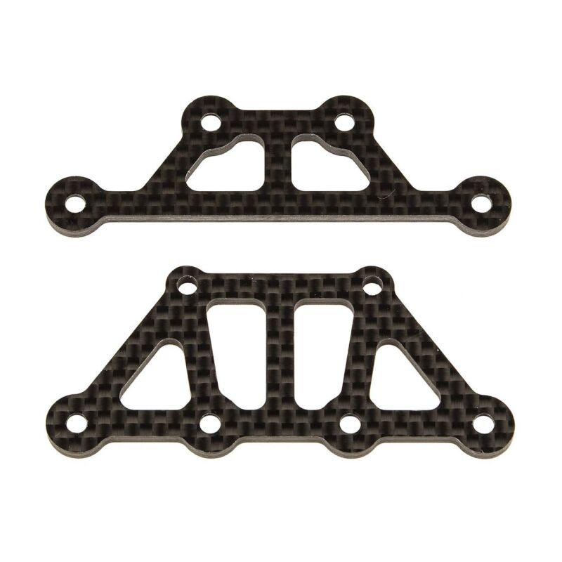 Team Associated Apex2 FT Top Plates, carbon fiber / AE31848