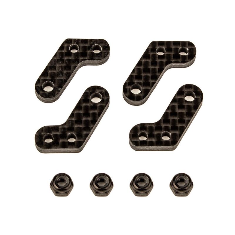 Team Associated Apex2 FT Steering Arms, carbon fiber / AE31849