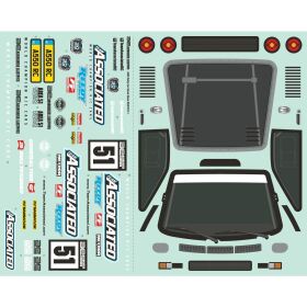 Team Associated Apex2 Sport, A550 Decal Sheet / AE31913