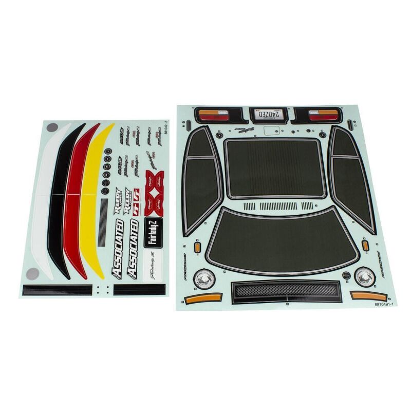 Team Associated APEX2 Sport, Datsun 240Z Decal Sheet / AE31908