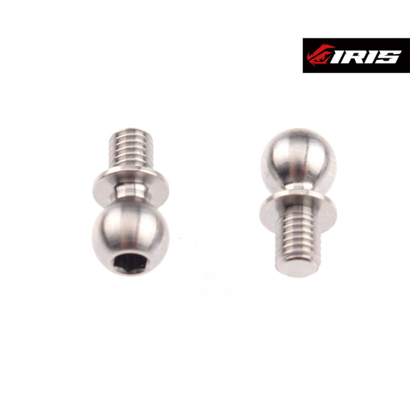Iris 5x4mm Ballstud - Titanium (2pcs) / IRIS-84009