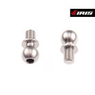 Iris 5x4mm Ballstud - Titanium (2pcs) / IRIS-84009