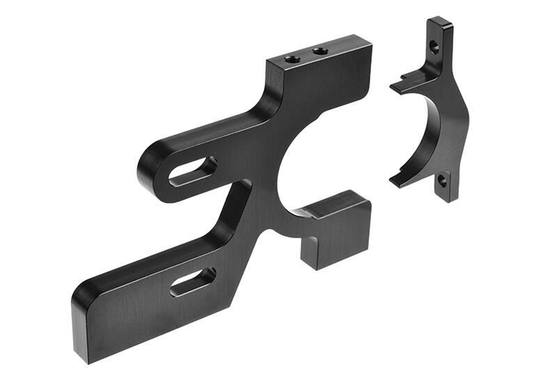 Team Corally Ersatzteil Motor Bulkhead Rear Right 7075 Aluminium -Black 1 pc / C-00130-206