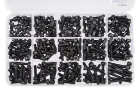 Team Corally Ersatzteil Screw Set M4 Hex Socket Head DIN912 Steel Black 12.9 Grade 15 Sizes 265 pcs / C-38511