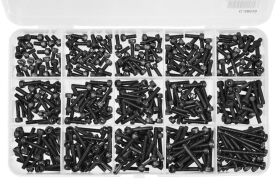 Team Corally Ersatzteil Screw Set M3 Hex Socket Head DIN912 Steel Black 12.9 Grade 15 Sizes 375 pcs / C-38510