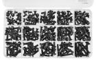 Team Corally Ersatzteil Screw Set M4 Hex Flat Head DIN 7991 Steel Black 10.9 Grade 15 Sizes 265 pcs / C-38506