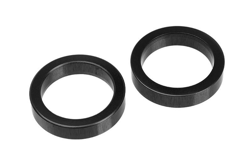 Team Corally Ersatzteil Aluminium Spacer Drive Axle Front Black 2 pcs / C-00130-053-1