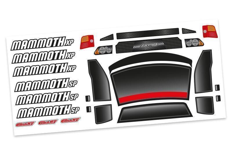 Team Corally Ersatzteil Body Decal Sheet  MAMMOTH SP/XP 1 pc / C-00254-200-1